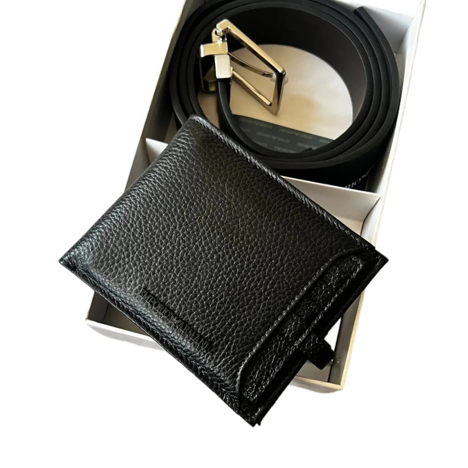 طقم محفظة وحزام ارماني رجالي