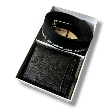 طقم محفظة وحزام ارماني رجالي