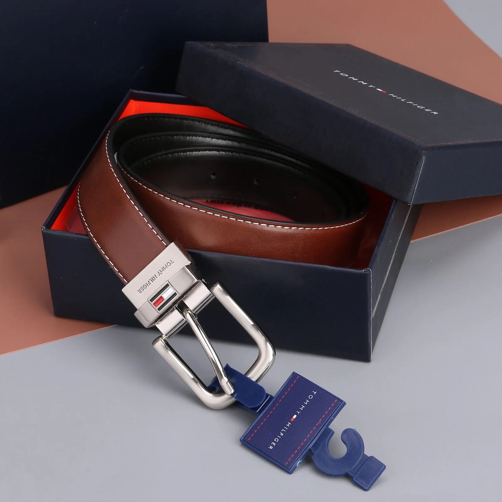 حزام دبل فيس تومي هيلفيغر للرجال